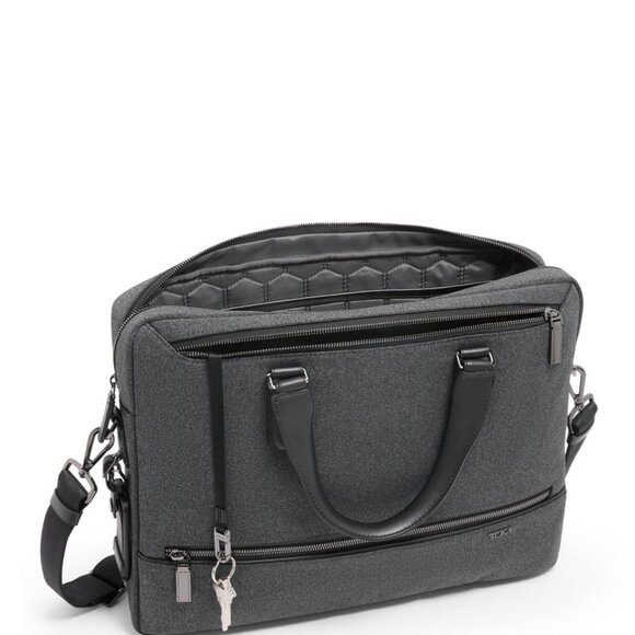 #98 NWT - Harrison Avondale Top Zip Brief - Charcoal - Picture 3 of 16